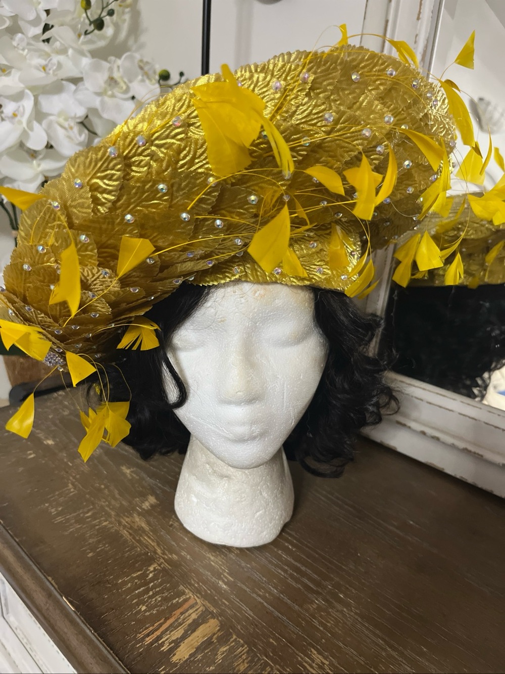 George Zamaul Couture Gold Hat
